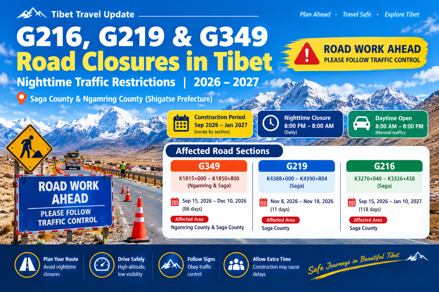 road closure in tibet
